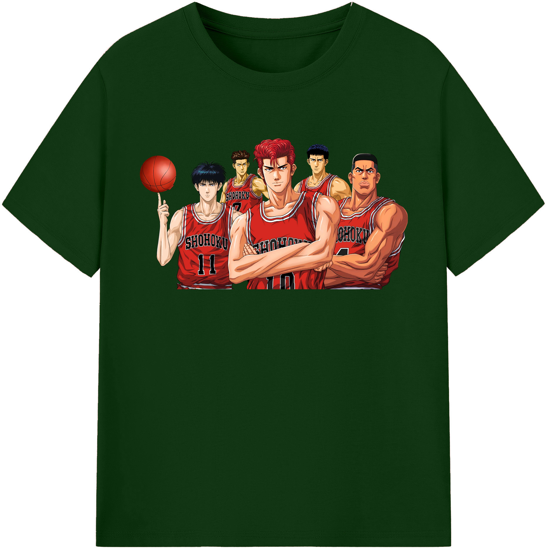 SLAM DUNK／スラムダンク 綿100％半袖Tシャツ（フロントプリント）